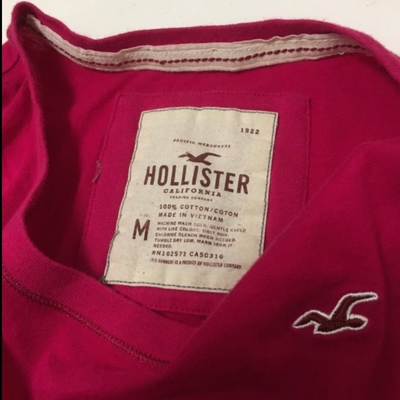 3 HOLLISTER 🌺 Matching Bundle | Hoodie, Long Sleeve Tee | Sz M | & Canvas Tote - Picture 12 of 16